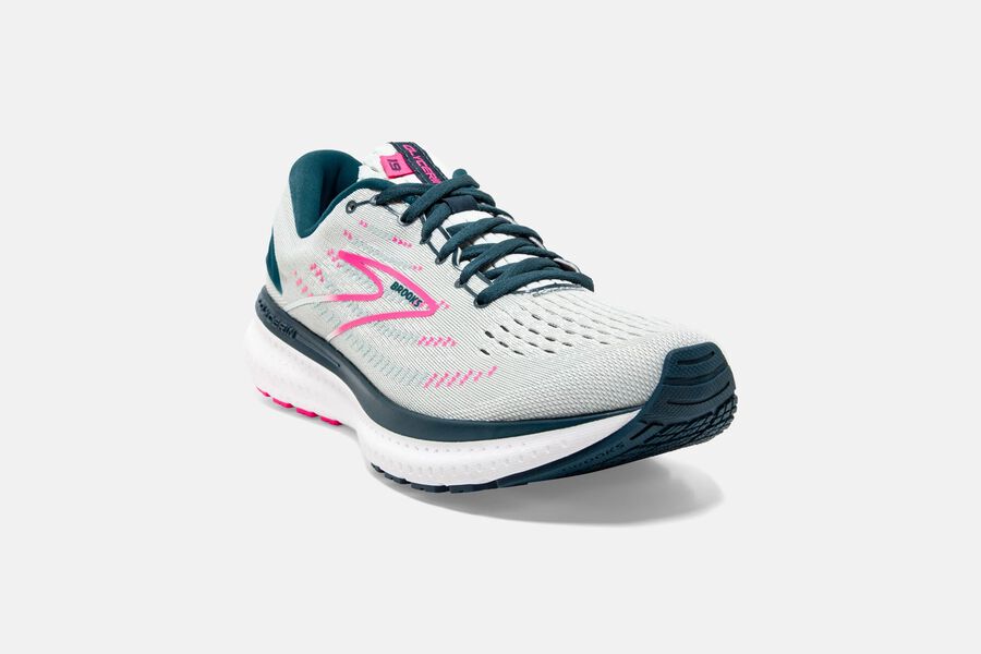 Brooks Israel Glycerin 19 Road Running Shoes Womens - White/Pink - ZGN-574382